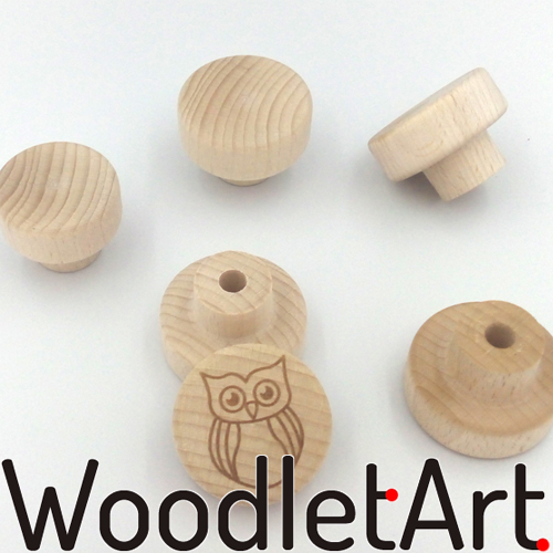 Drewniana gałka do mebli